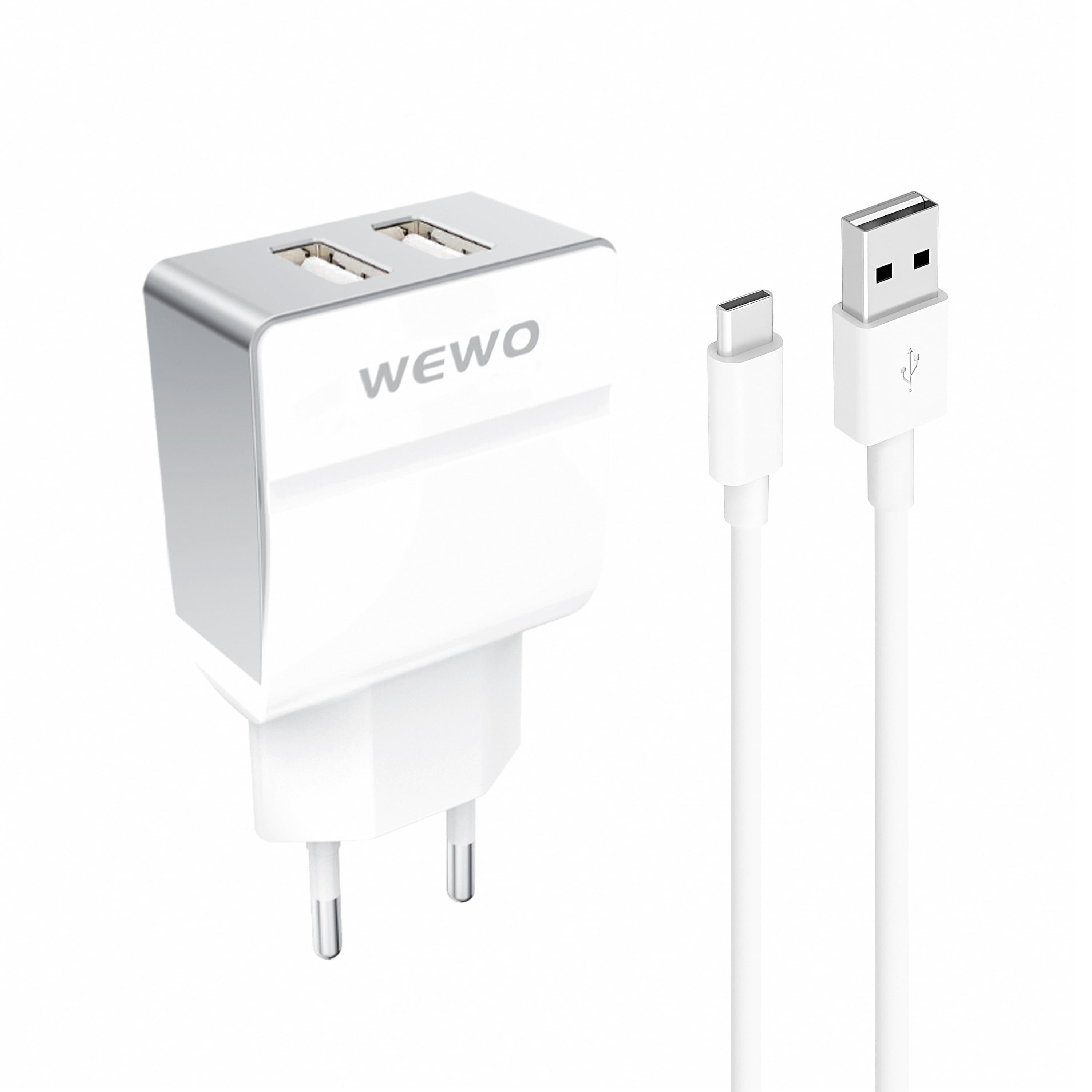 WEWO W-004 Punjač 2XUSB 2.4A + Type-C cable