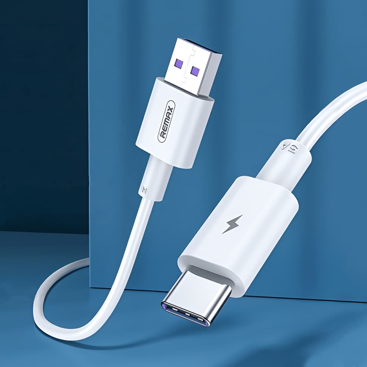 USB Data Cable REMAX RC-175a Marlik 6A 66W FAST CHARGE Type-C beli 1m