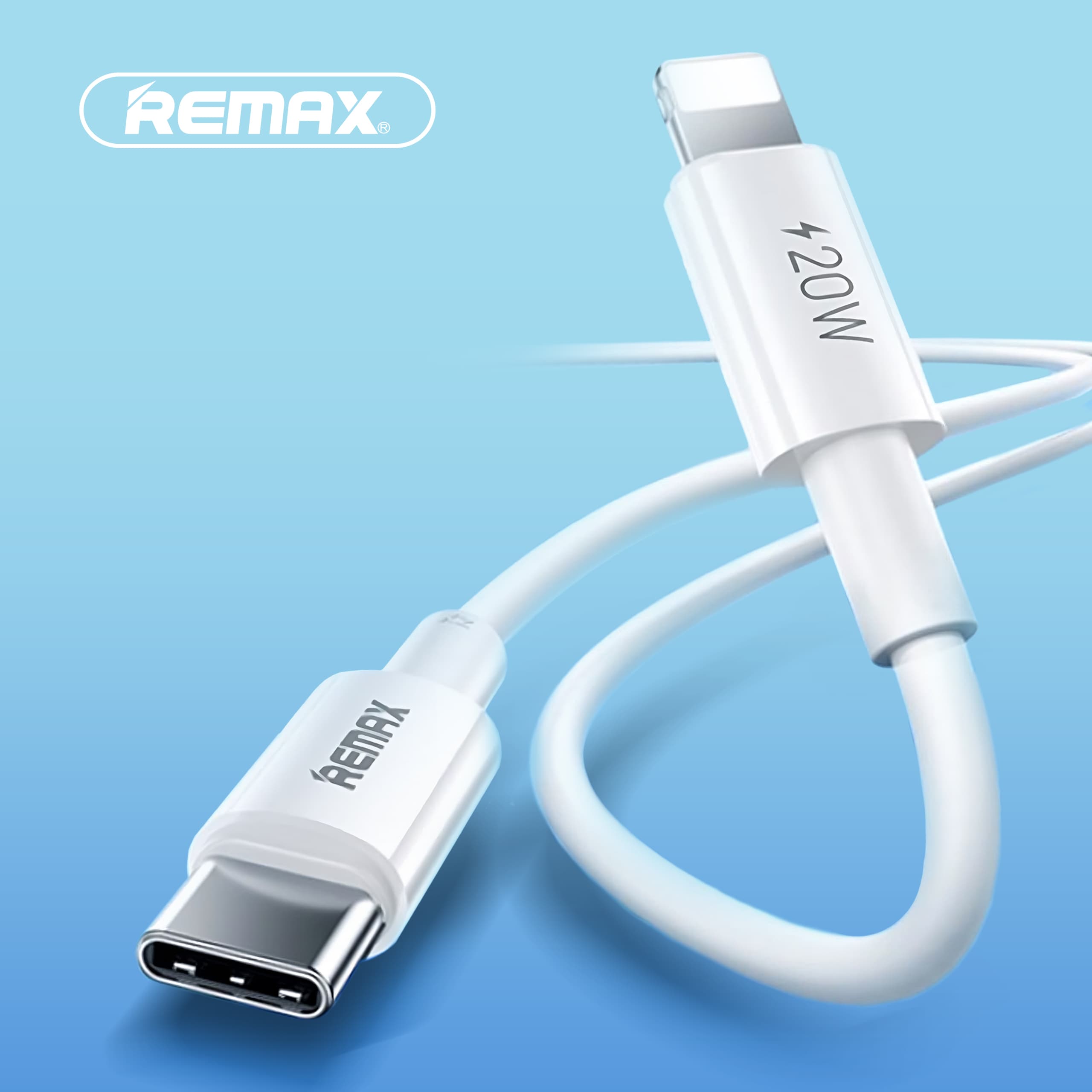 USB Data Cable REMAX RC-C123 DOFON PD 20W FAST CHARGE Type-C na iPhone beli 2m