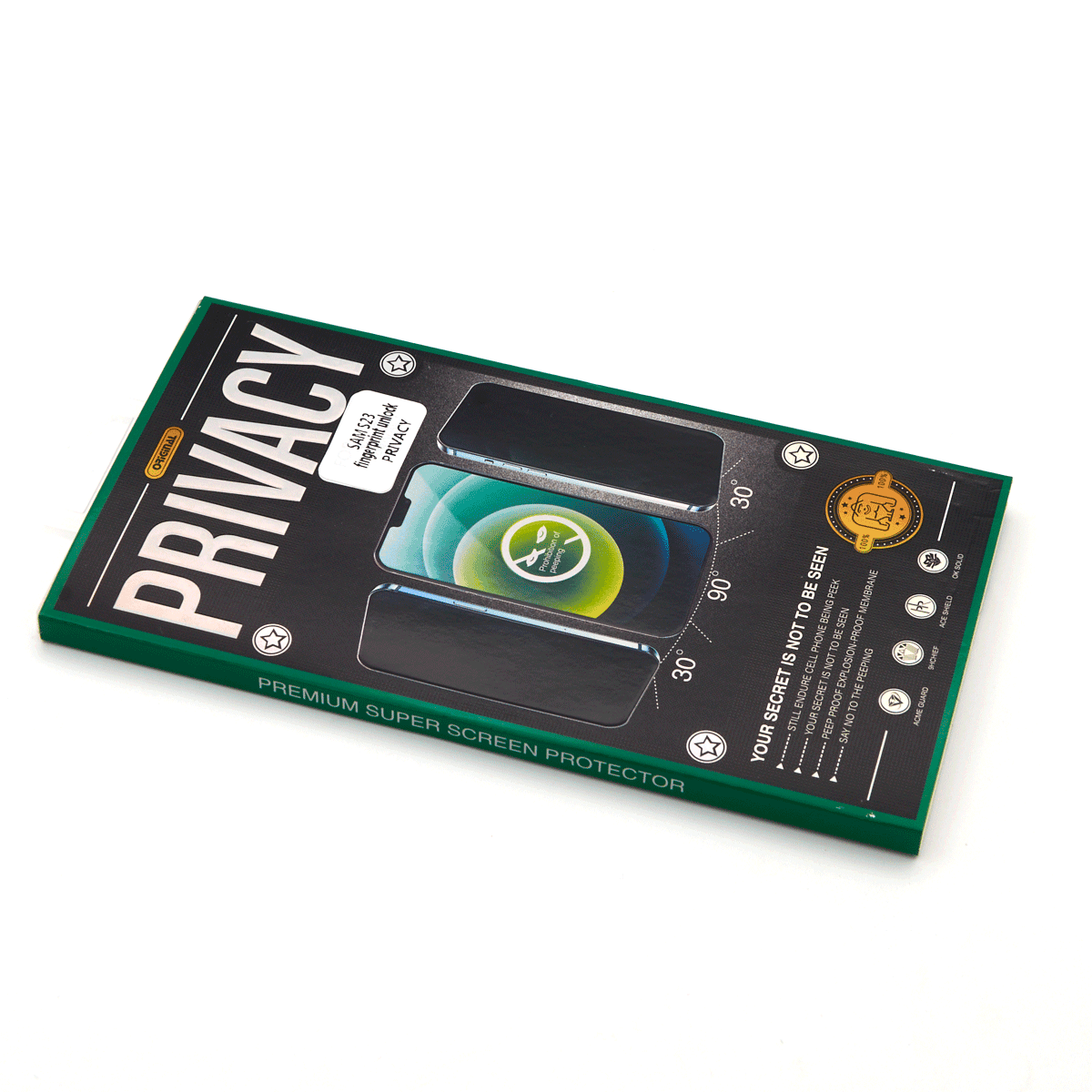 Nalepnica Display-a Glass PRIVACY 5D FULL GLUE for SM-S911B (Galaxy S23) Screen unlock