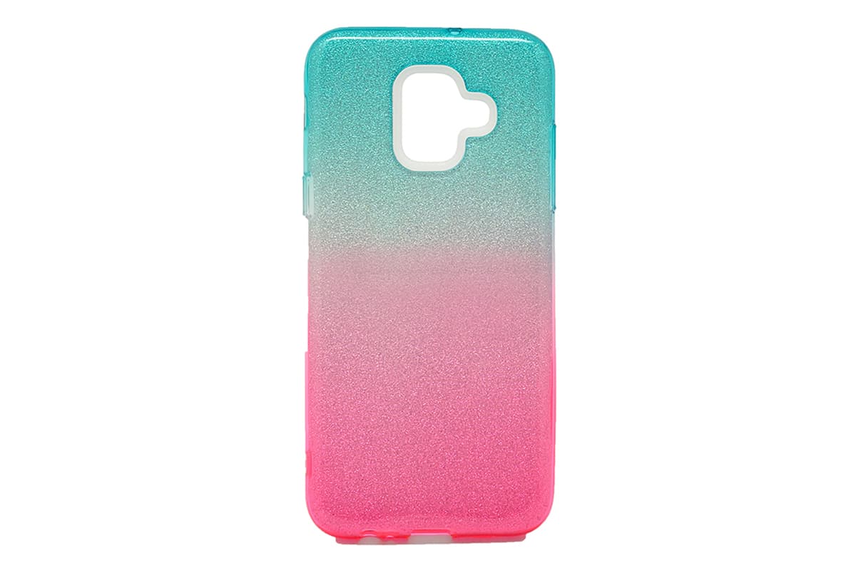 TPU DOUBLE SHINE for SM-J610F (Galaxy J6 Plus 2018) green/pink
