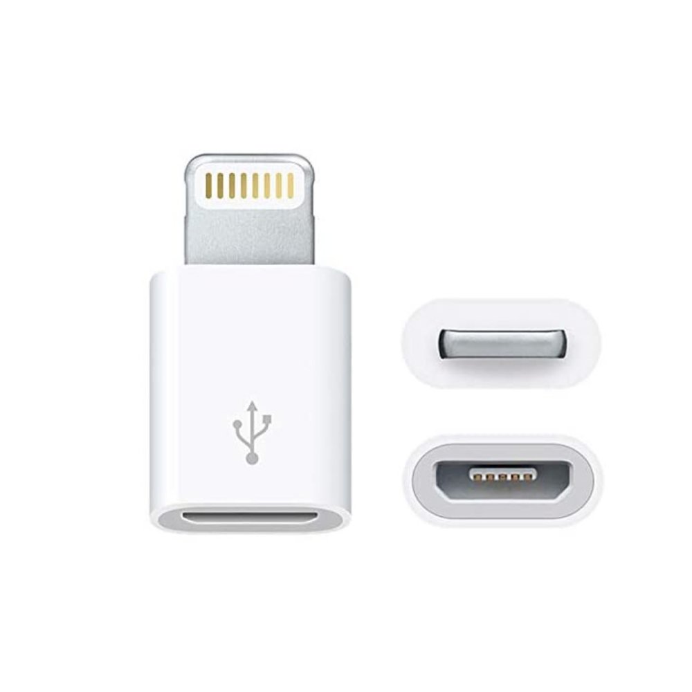 Kabl za Apple — Adapter OTG micro USB na iPhone lightning, beli