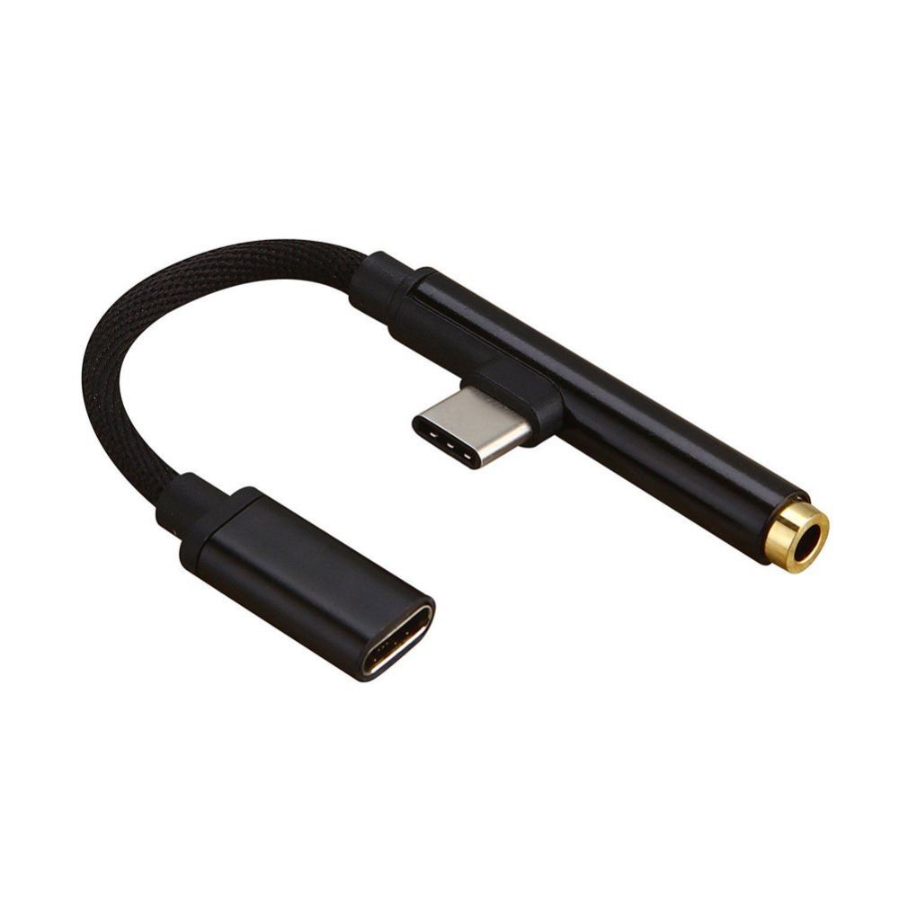 Kabl — Adapter za slusalice i punjenje Type C, crni