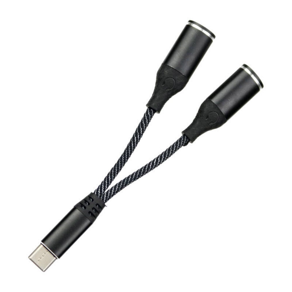Kabl — Adapter za slusalice SX-08 Type C na 2x 3.5mm, crni