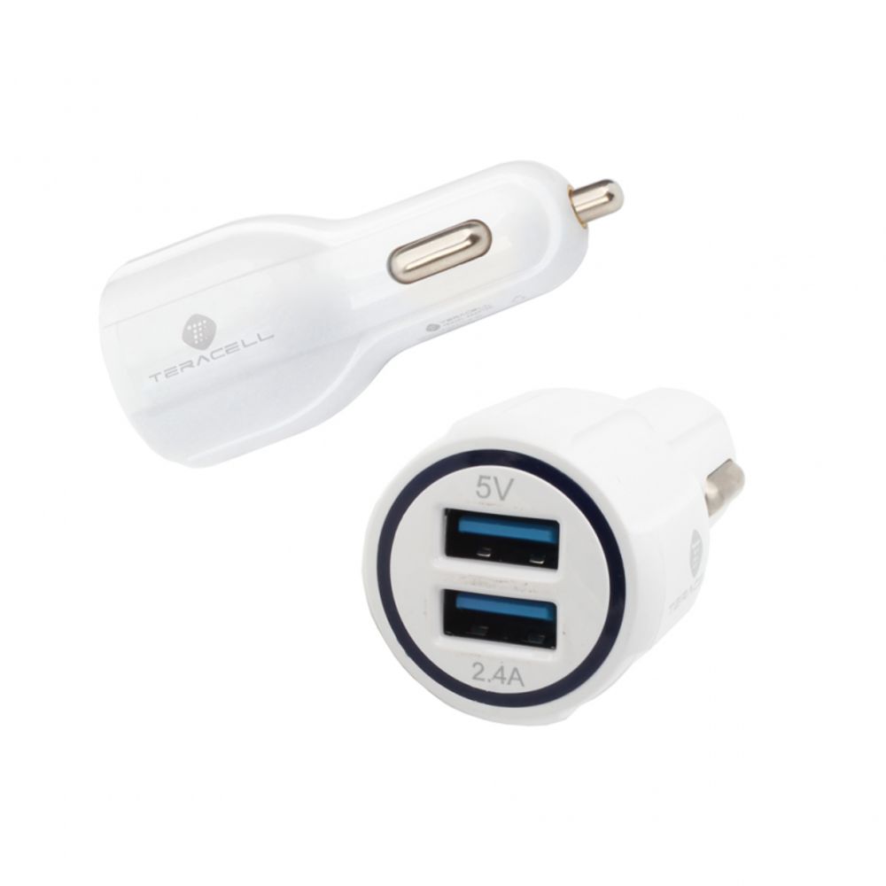 Punjač — Auto Teracell Ultra DC01 2.4A sa Mini USB kablom, beli