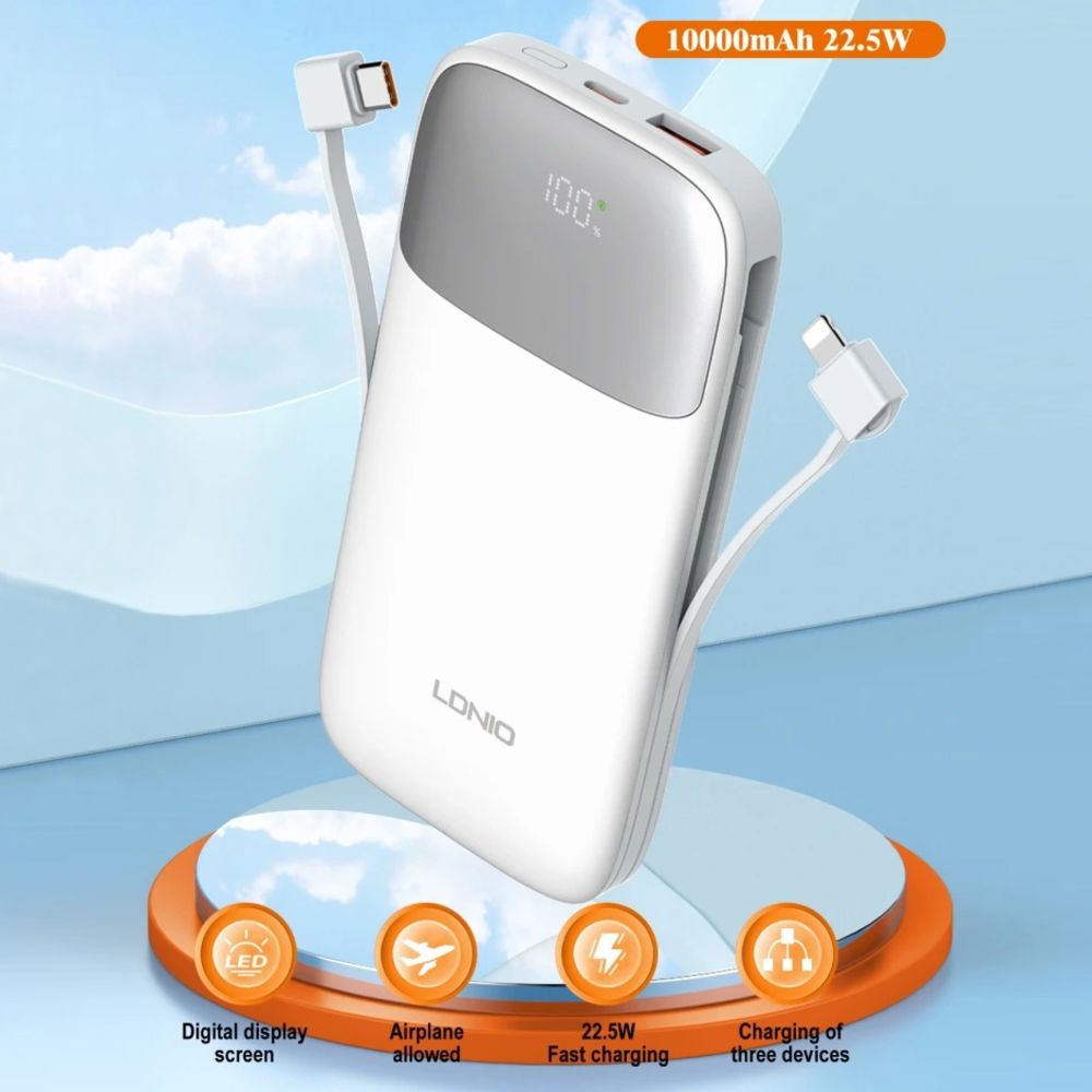 Power bank — Back up baterija Ldnio PQ19 10000mAh,, bela