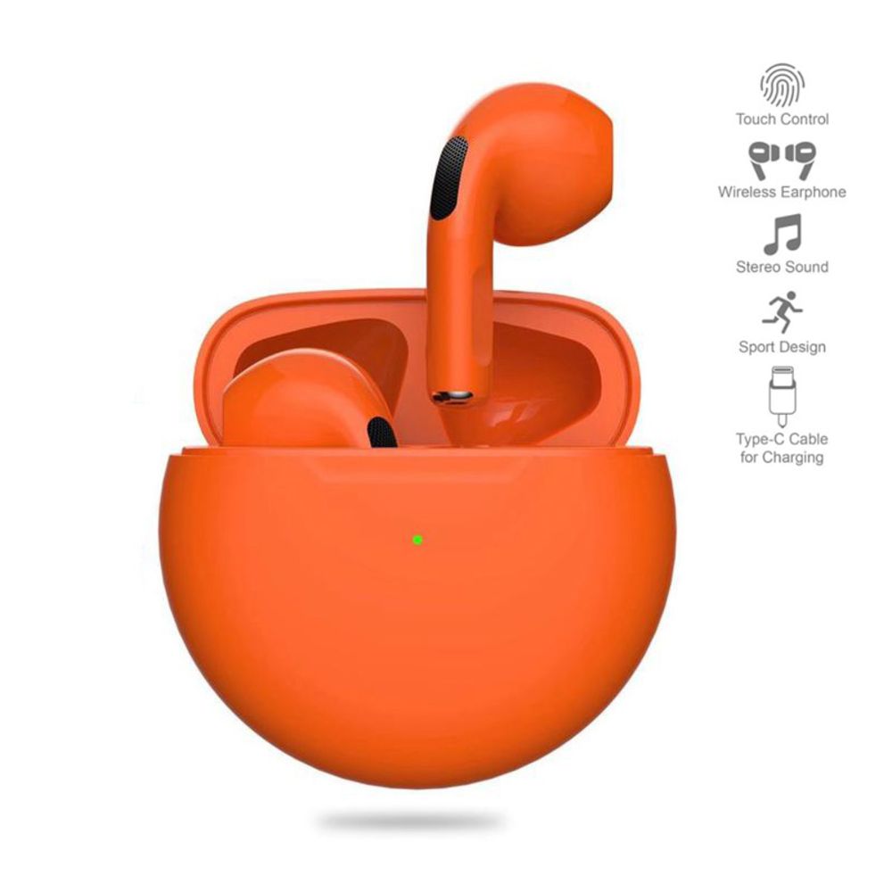 Audio oprema za Apple — Bluetooth slusalice Airpods T-phox Pro narandzaste