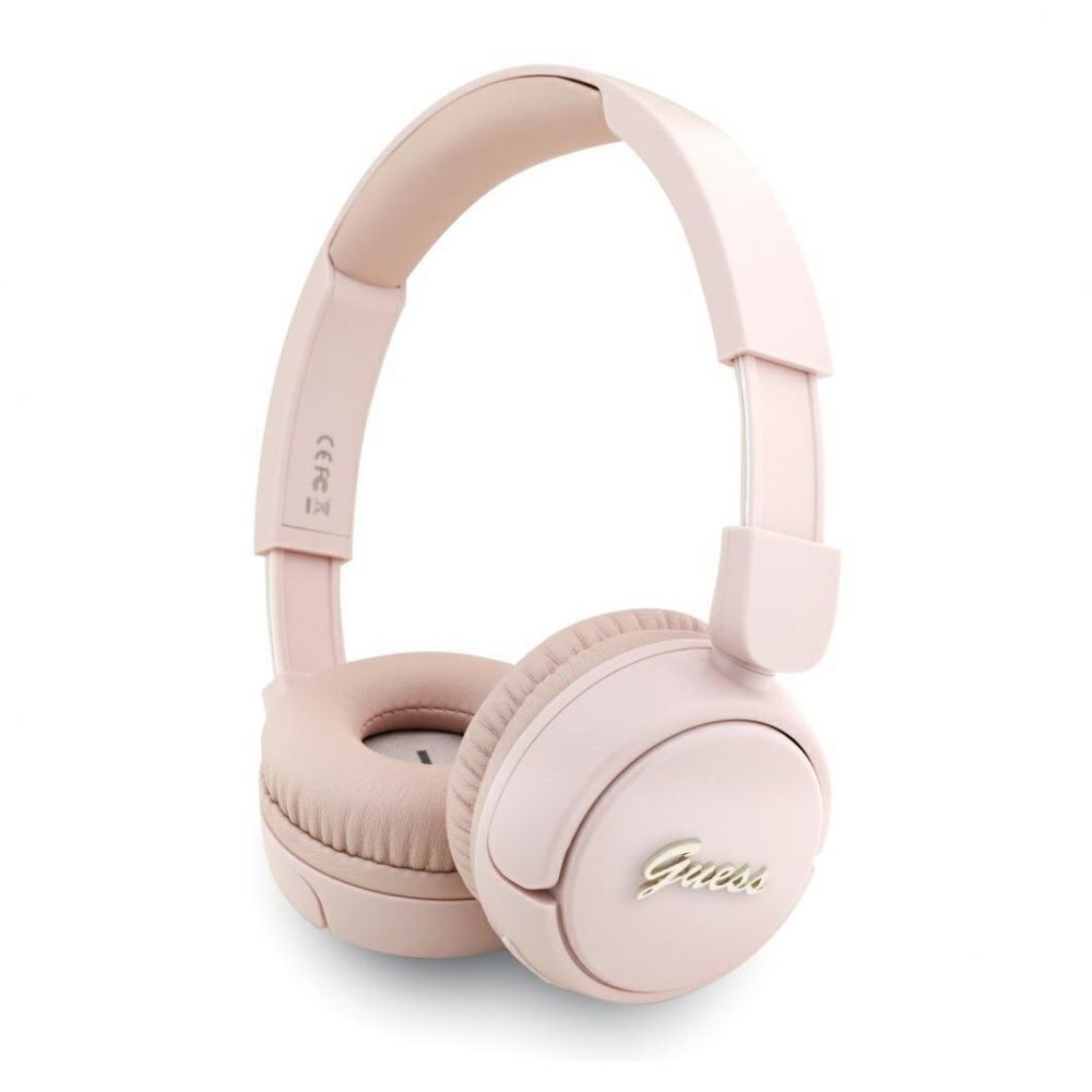 Audio oprema — Bluetooth slusalice Guess Script Metal Logo pink