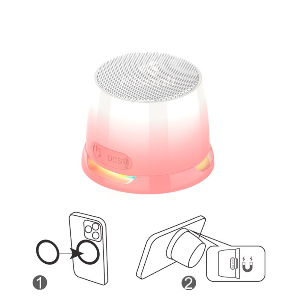 Audio oprema — Bluetooth zvucnik Kisonli C100, roze