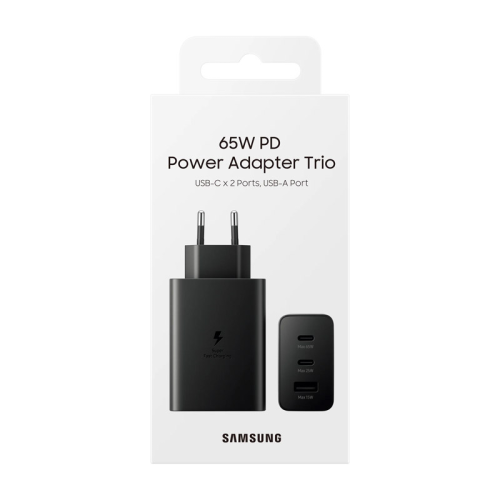 Punjač za Samsung — Brzi 65W Power Adapter Trio USB-C, crni