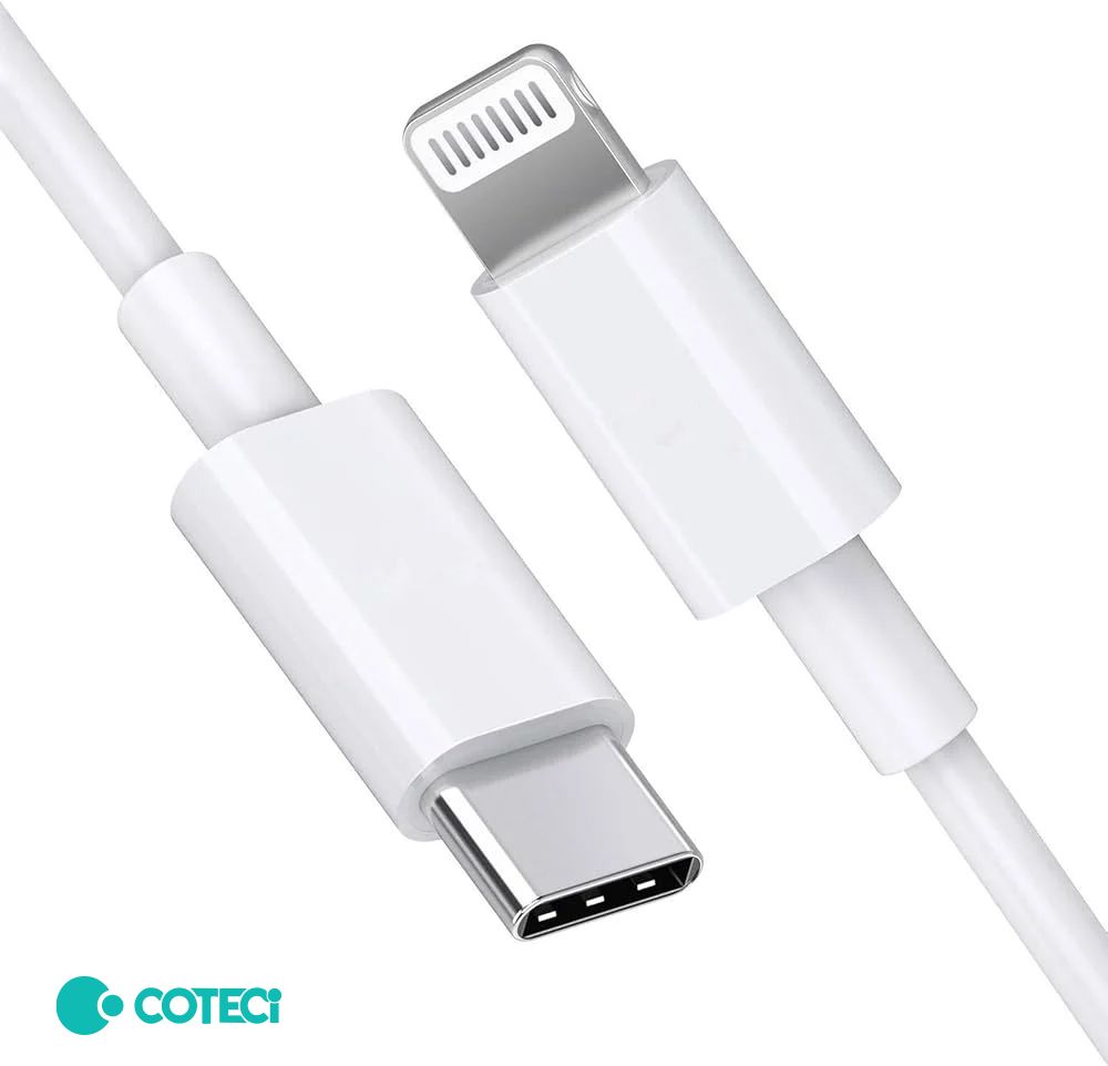 Kabl za Apple — Data Coteci 3A PD na iPhone lightning beli 1m