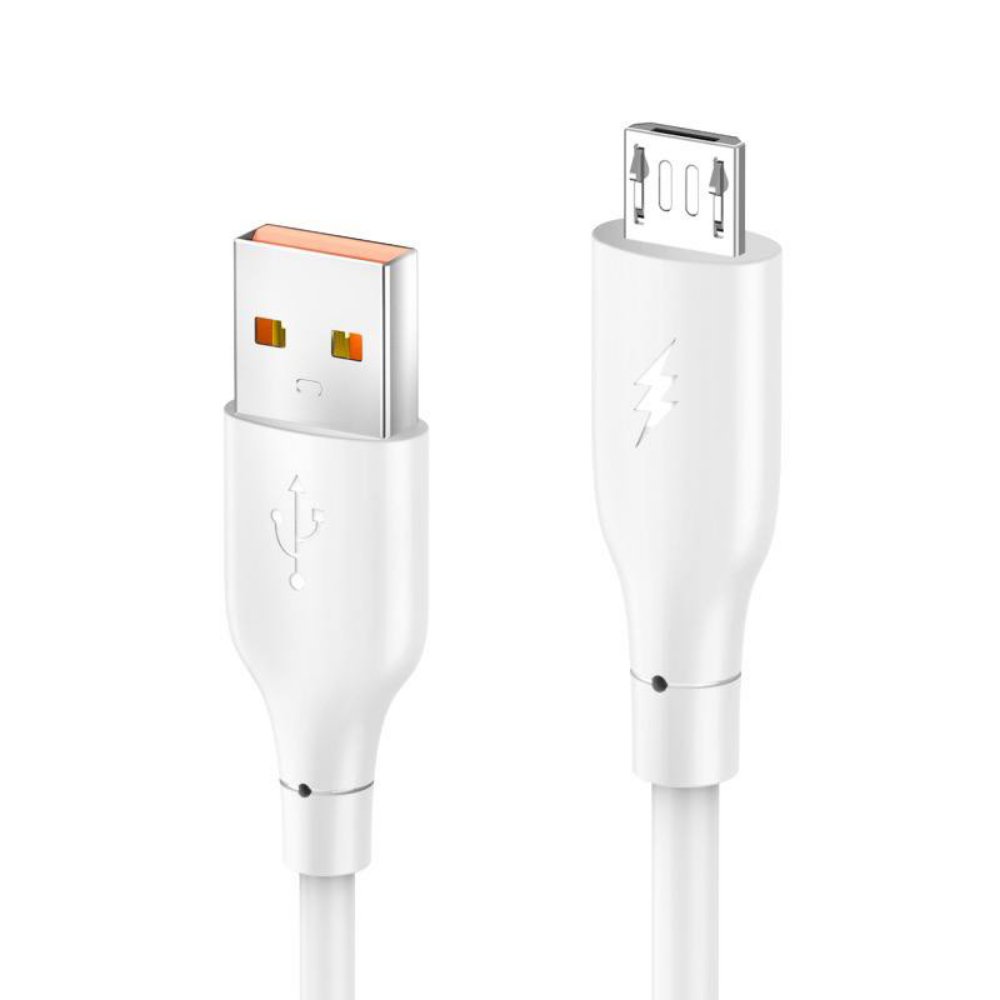 Kabl — Data Konfulon DC63, 3A, USB na micro USB beli 1m