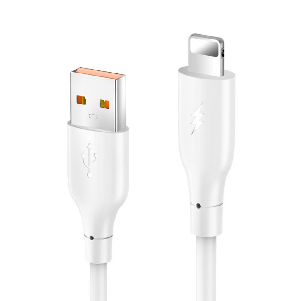 Kabl za Apple — Data Konfulon DC64, 3A, USB iPhone Lightning beli 1m