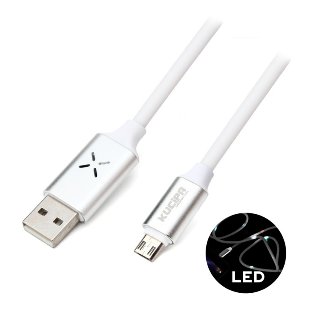 Kabl — Data Kucipa K257 micro USB 1m, beli