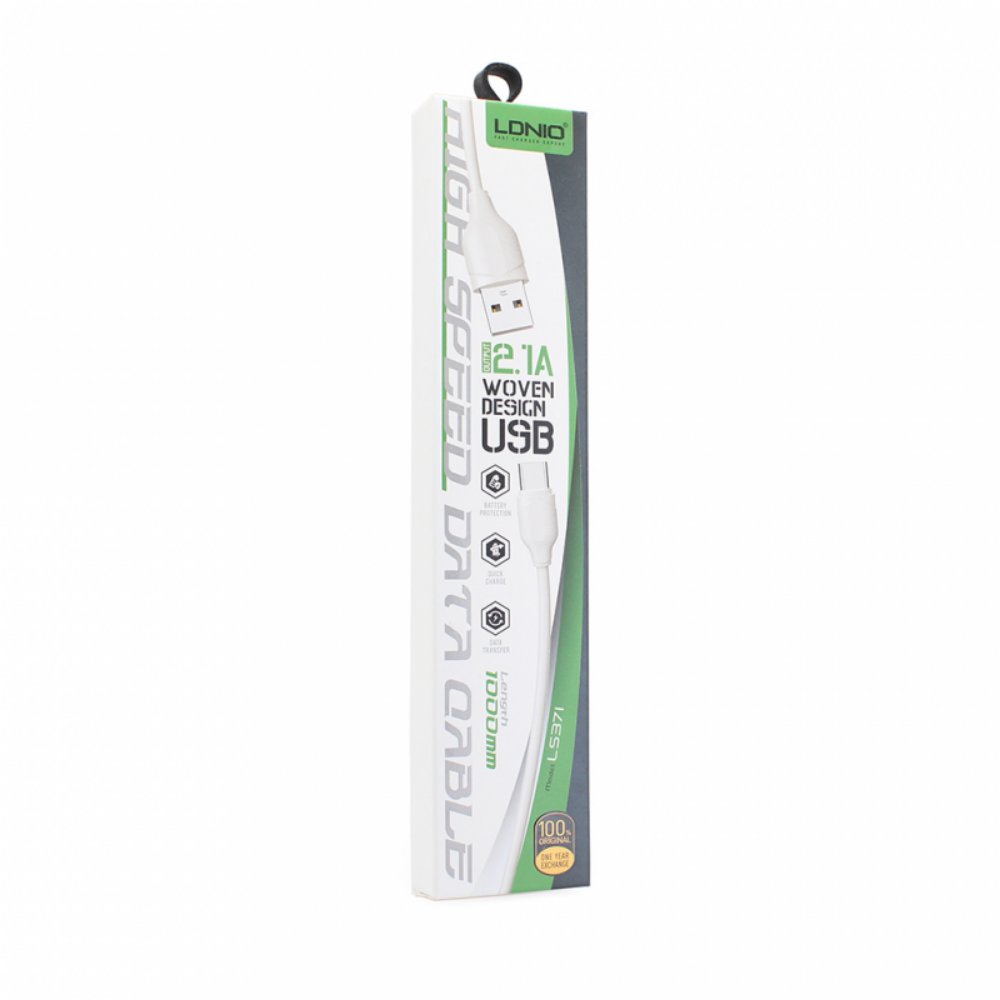 Kabl — Data Ldnio LS371 Type C beli 1m