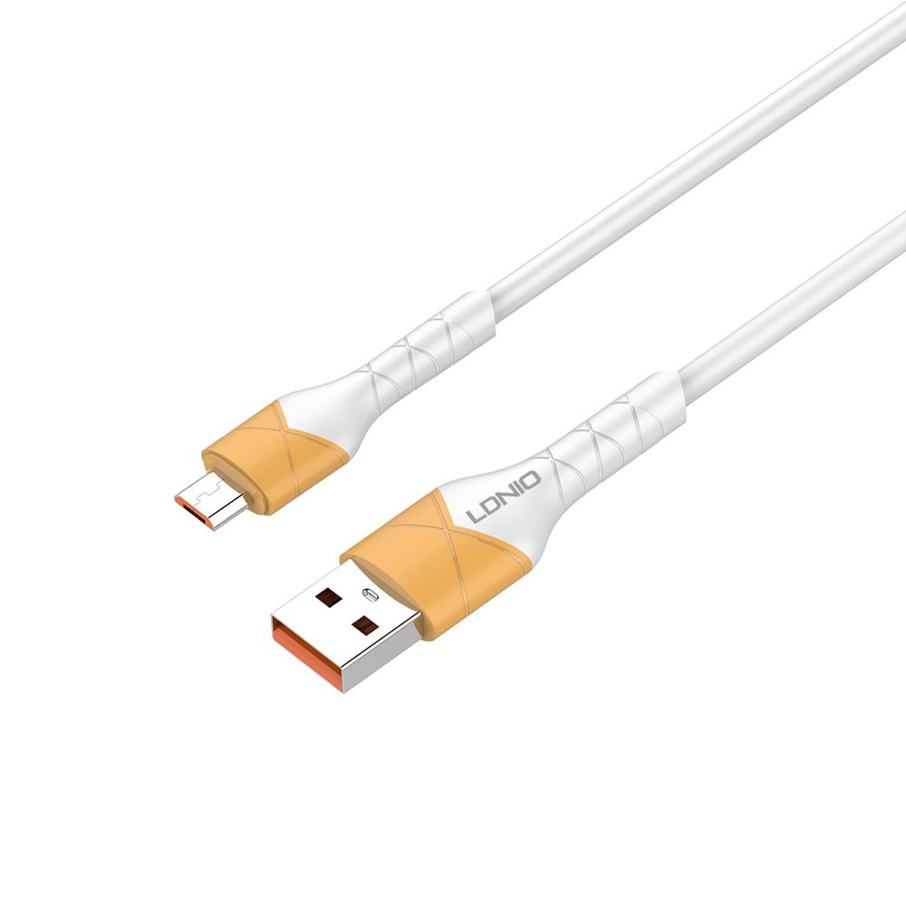 Kabl — Data Ldnio LS802 30W Fast micro USB beli 2m