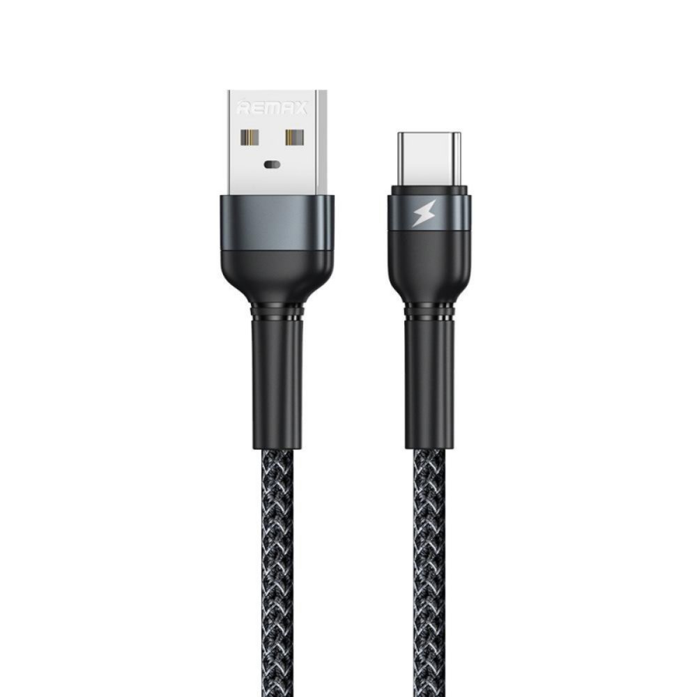 Kabl — Data Remax RC-124a 2.4A Type C, crni