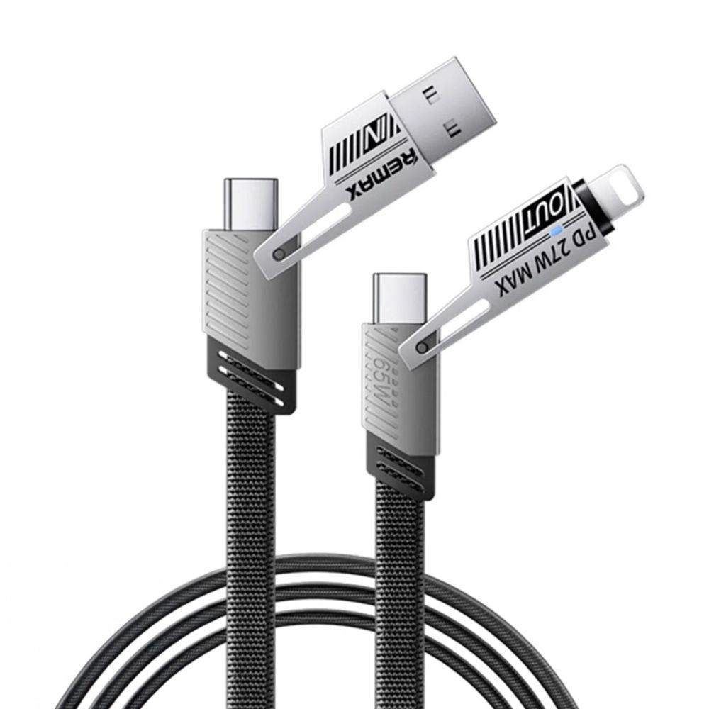 Kabl — Data Remax RC-C189 65W 4-in-1 Fast Charging crni 1m