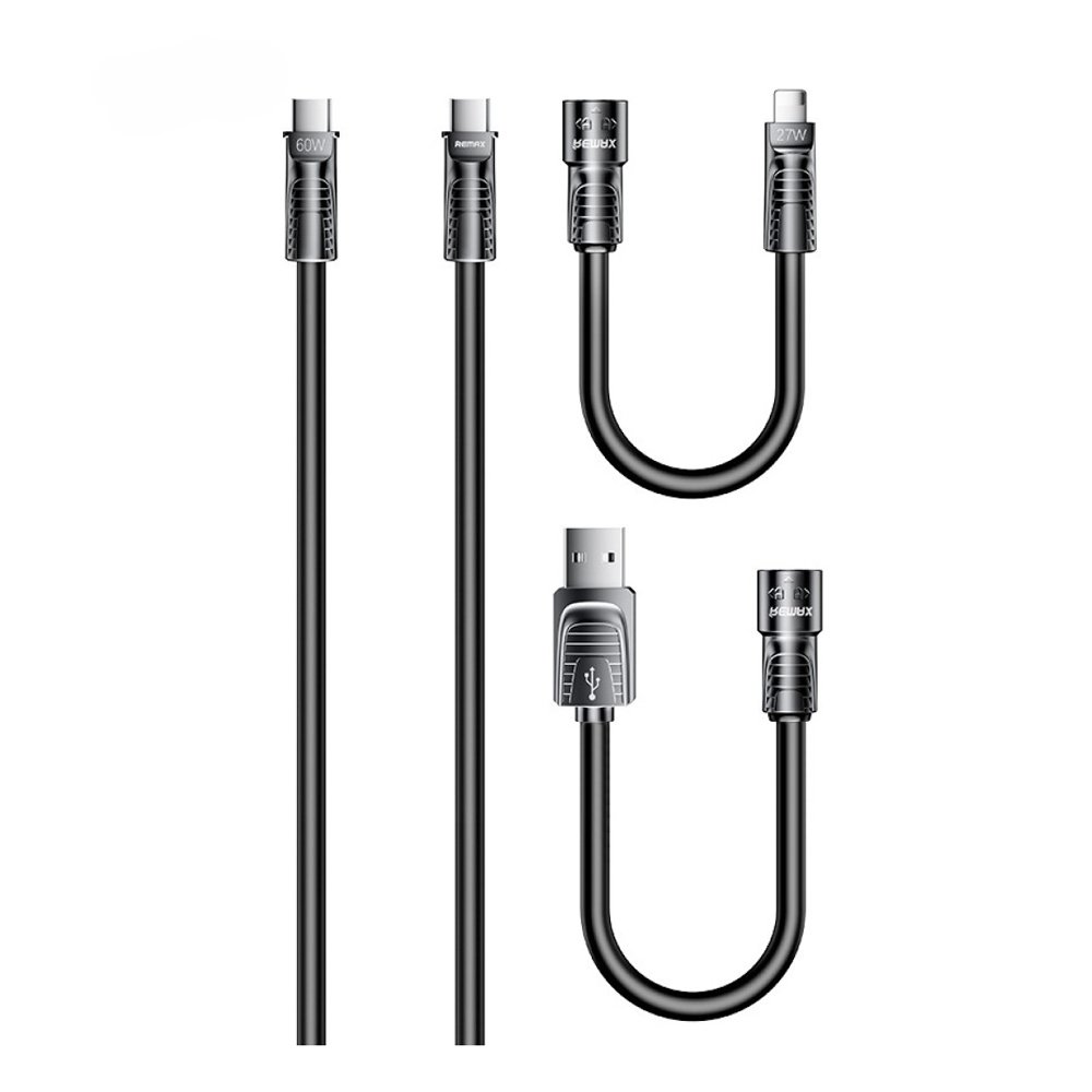 Kabl — Data Remax RCC-168 Lyncharge Series 60w 4-in-1 Zinc, crni