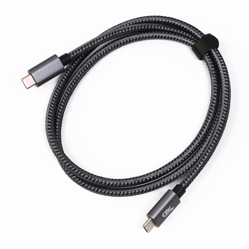 Kabl — Data Thunderbolt PD na Type C 40Gbps 240W 5K sivi 1m