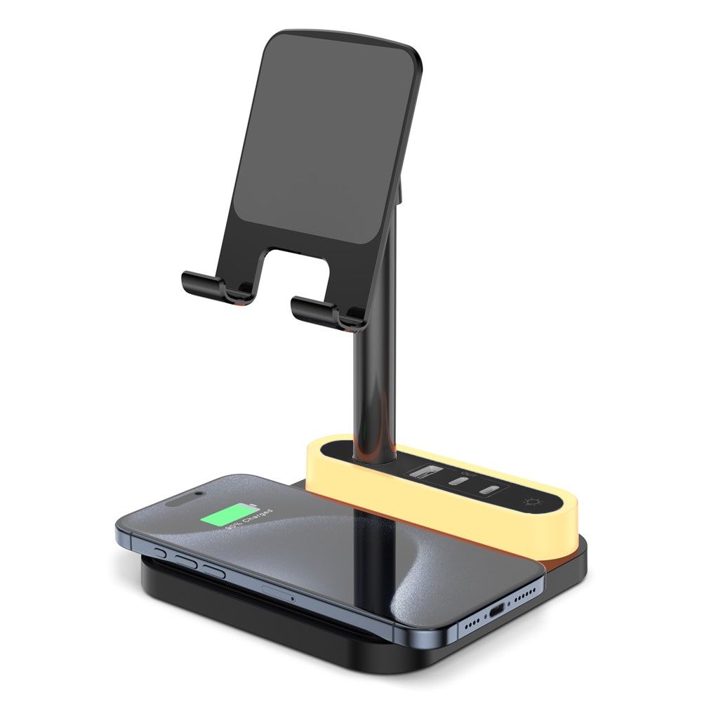 Power bank — Desktop drzac za mobilni telefon HT531 sa wireless, crni