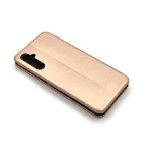 Maska za Samsung Galaxy A34 5G — Flip Leather, zlatna