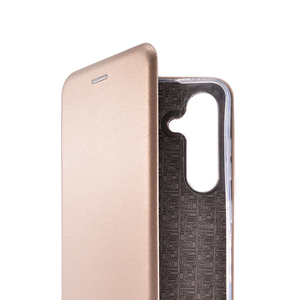 Maska za Samsung Galaxy S25 — Flip Leather, zlatna