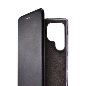 Maska za Samsung Galaxy S25 Ultra — Flip Leather, crna
