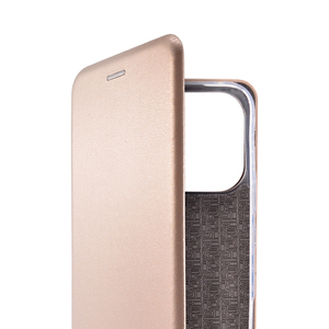 Maska za Honor 400 Lite — Flip Leather, zlatna