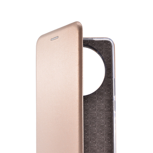 Maska za Honor Magic 7 Lite — Flip Leather, zlatna
