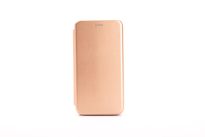 Maska za Huawei Y7 2019 — Flip Leather Prime 2019/Y7 Pro, zlatna