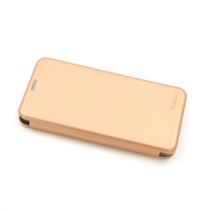 Maska za Realme C30 — Flip Leather, zlatna