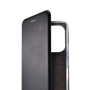 Maska za Samsung — Flip Leather, crna
