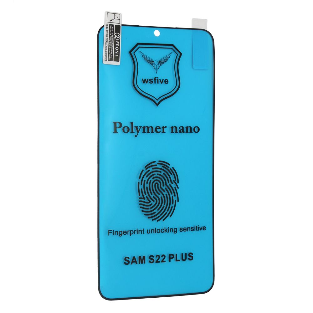 Zaštitno staklo za Samsung Galaxy S22 Plus — Folija Polymer Nano, crna