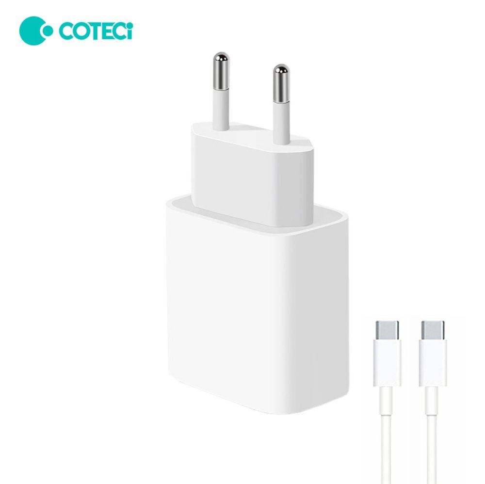 Punjač — Kucni Coteci 32120 20W sa PD na Type C kablom, beli