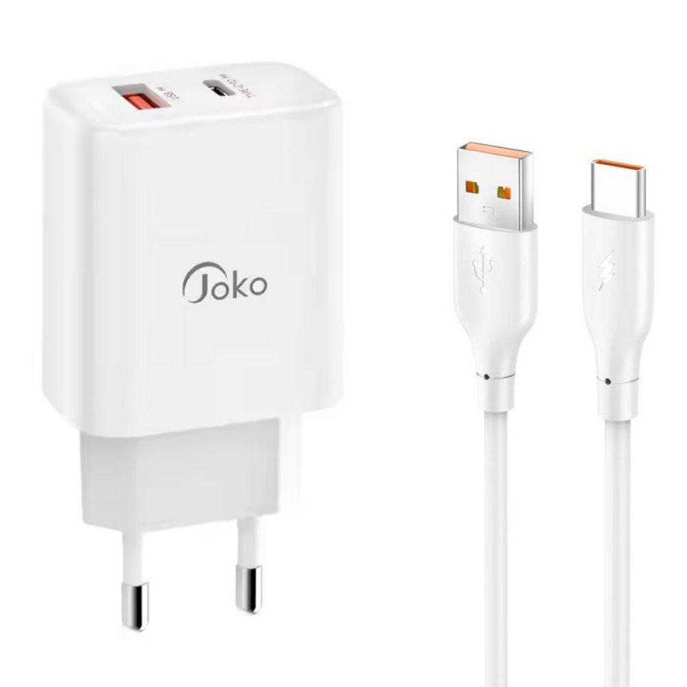 Punjač — Kucni Konfulon JK87, QC 20W, PD 30W, sa Type C, beli