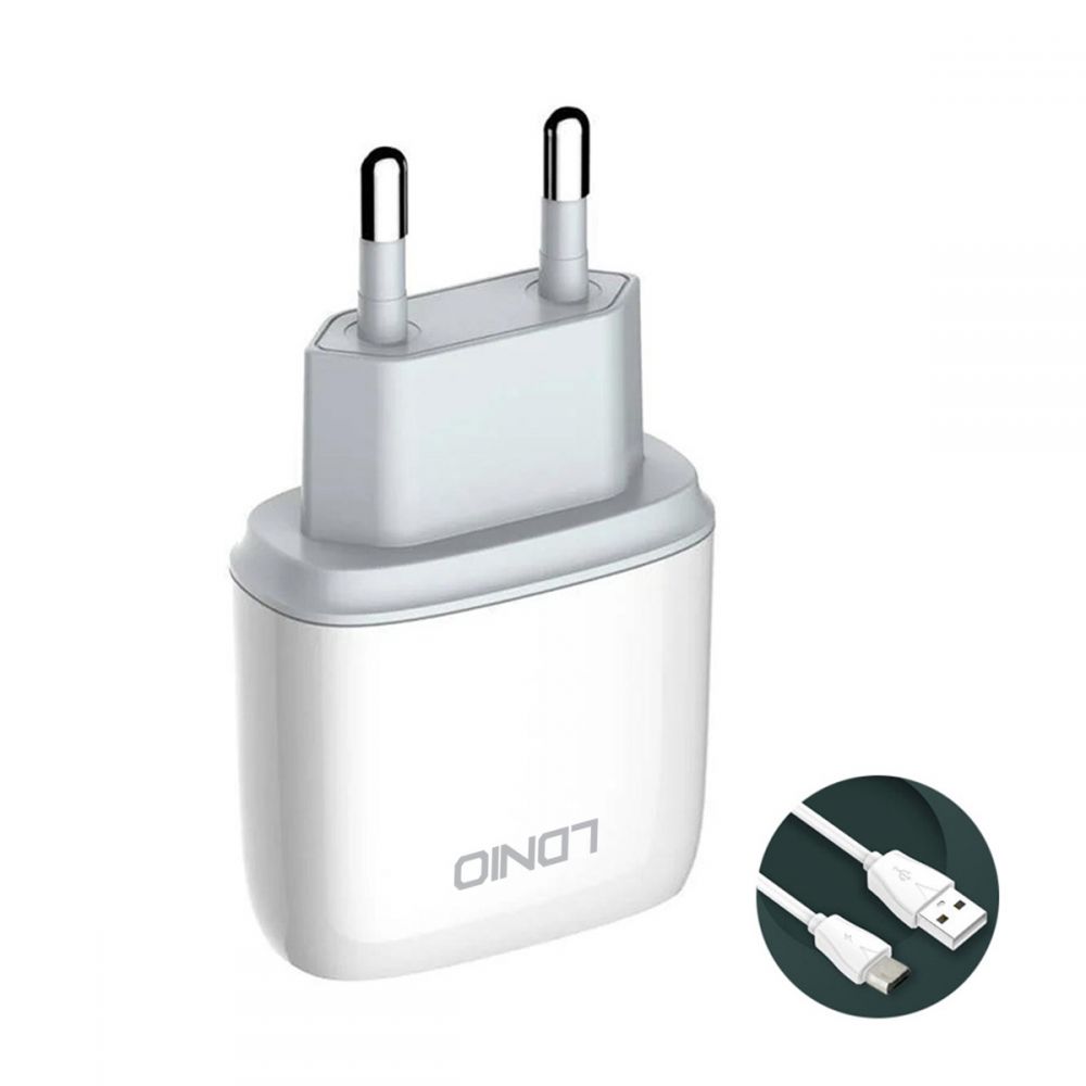 Punjač — Kucni Ldnio A1209Q QC3.0, 18W sa micro USB kablom, beli