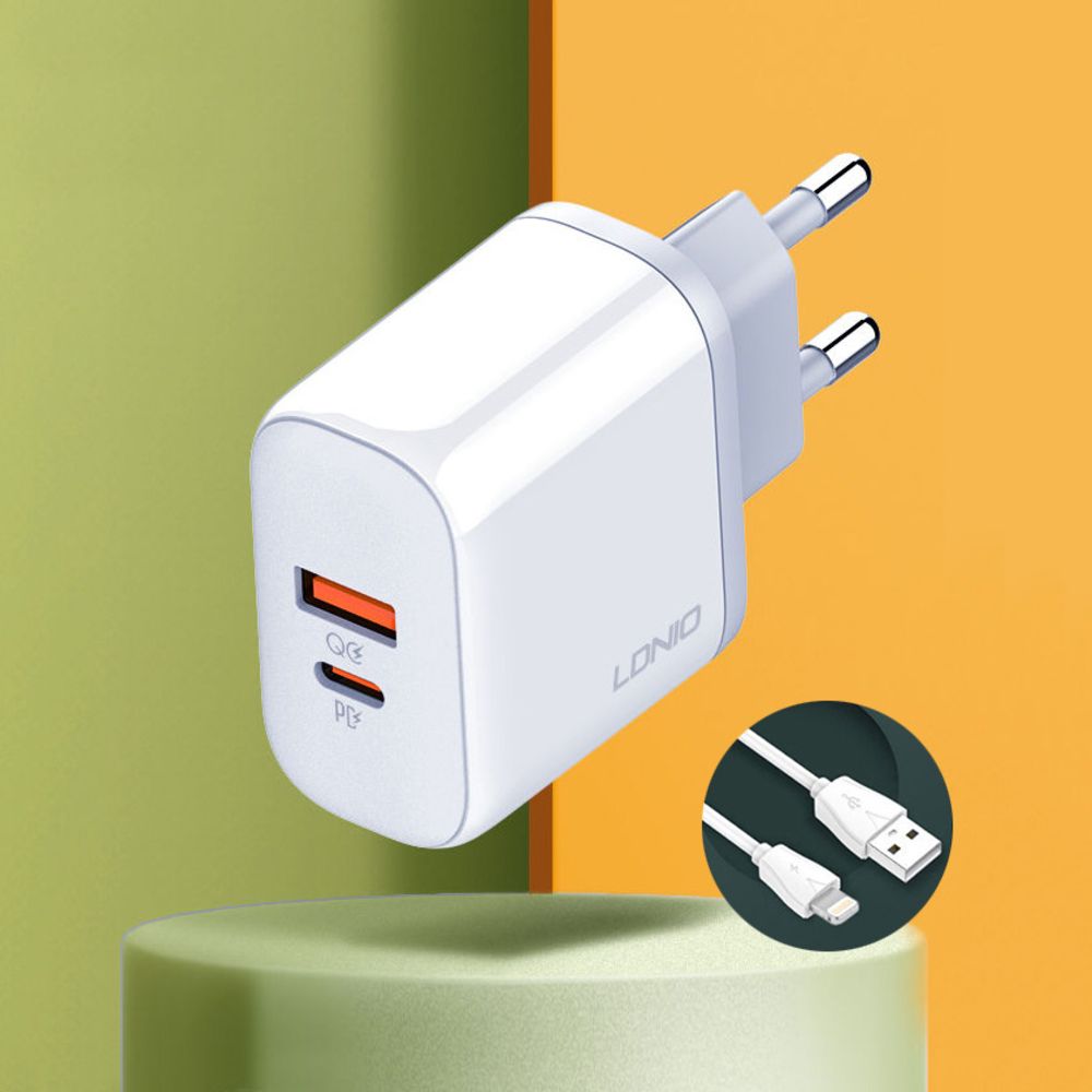 Punjač — Kucni Ldnio A2526C PD, QC4+, QC3.0, PPS 45W USB na