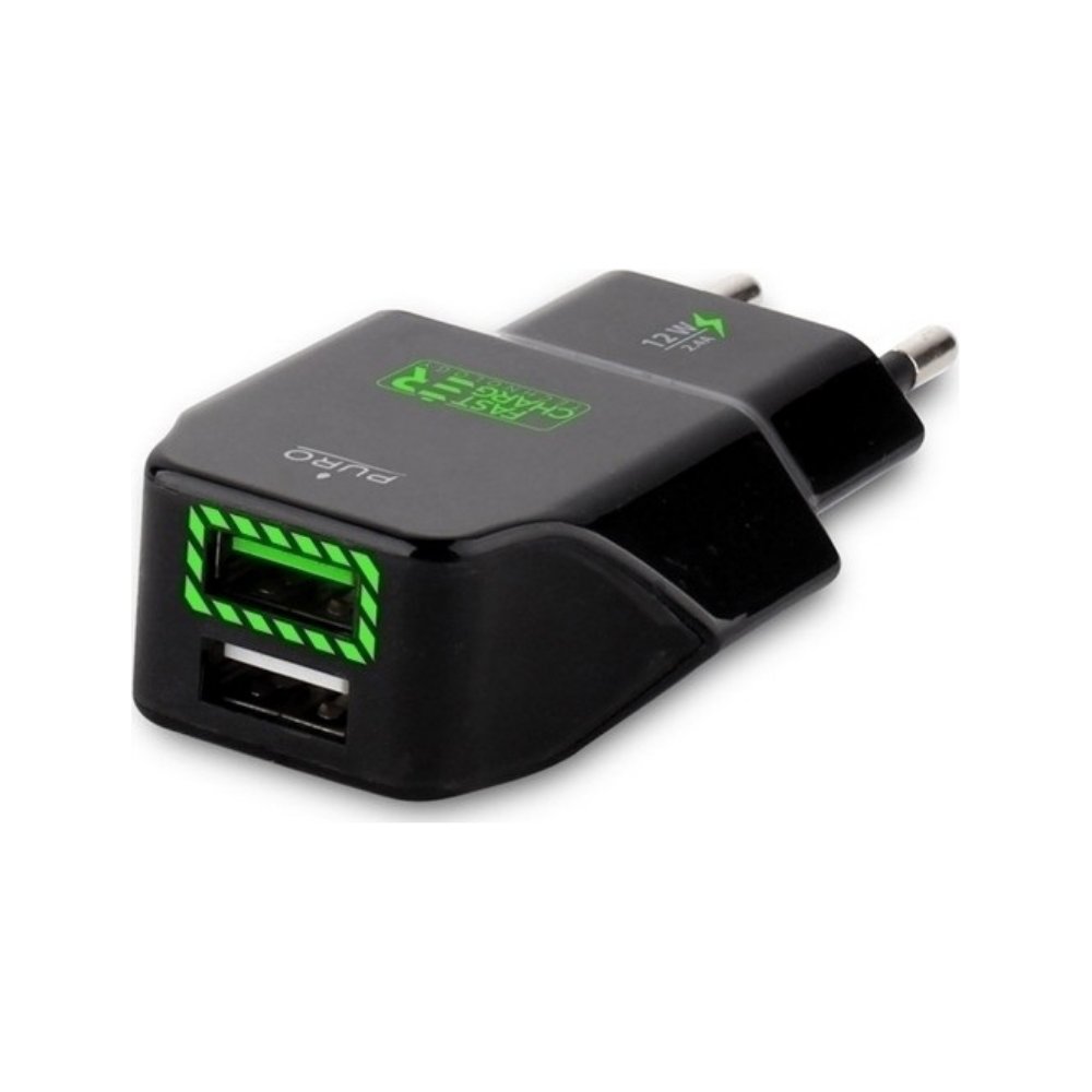 Punjač — Kucni Puro 24 dual USB 2.4A, crni