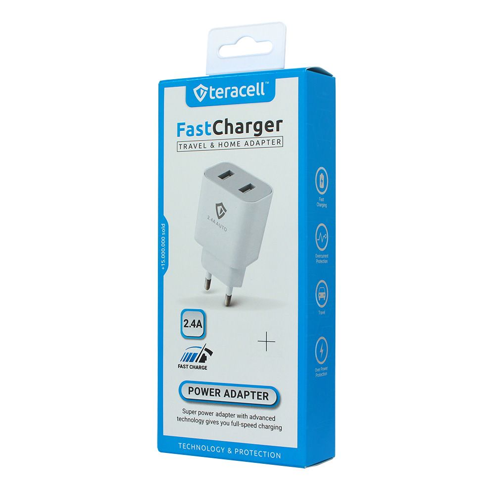 Punjač — Kucni Teracell Evolution TC-08 5V 2.4A 12W beli CE