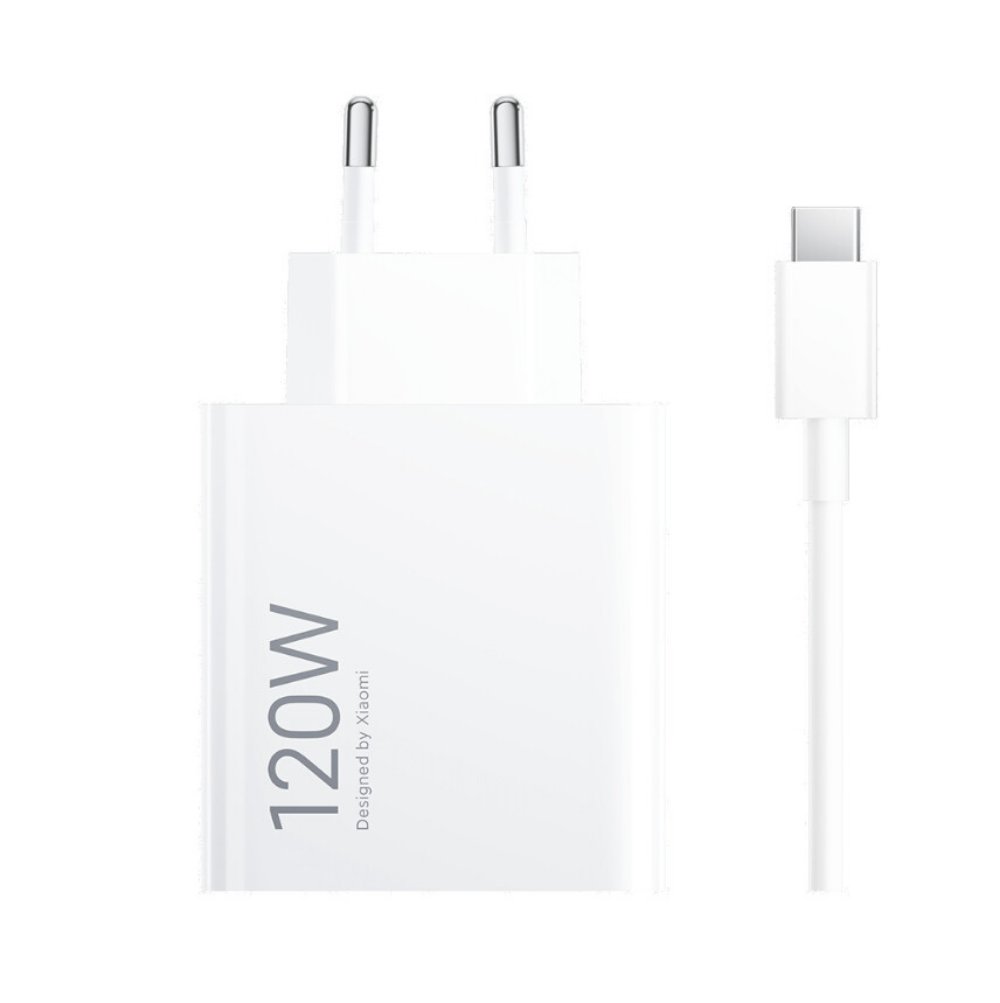 Punjač za Xiaomi — Kucni HyperCharge 120W sa USB na Type C kablom beli