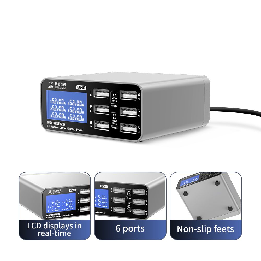 Punjač — Mega-Idea multifunkcionalni desktop sa B640 40W, 6