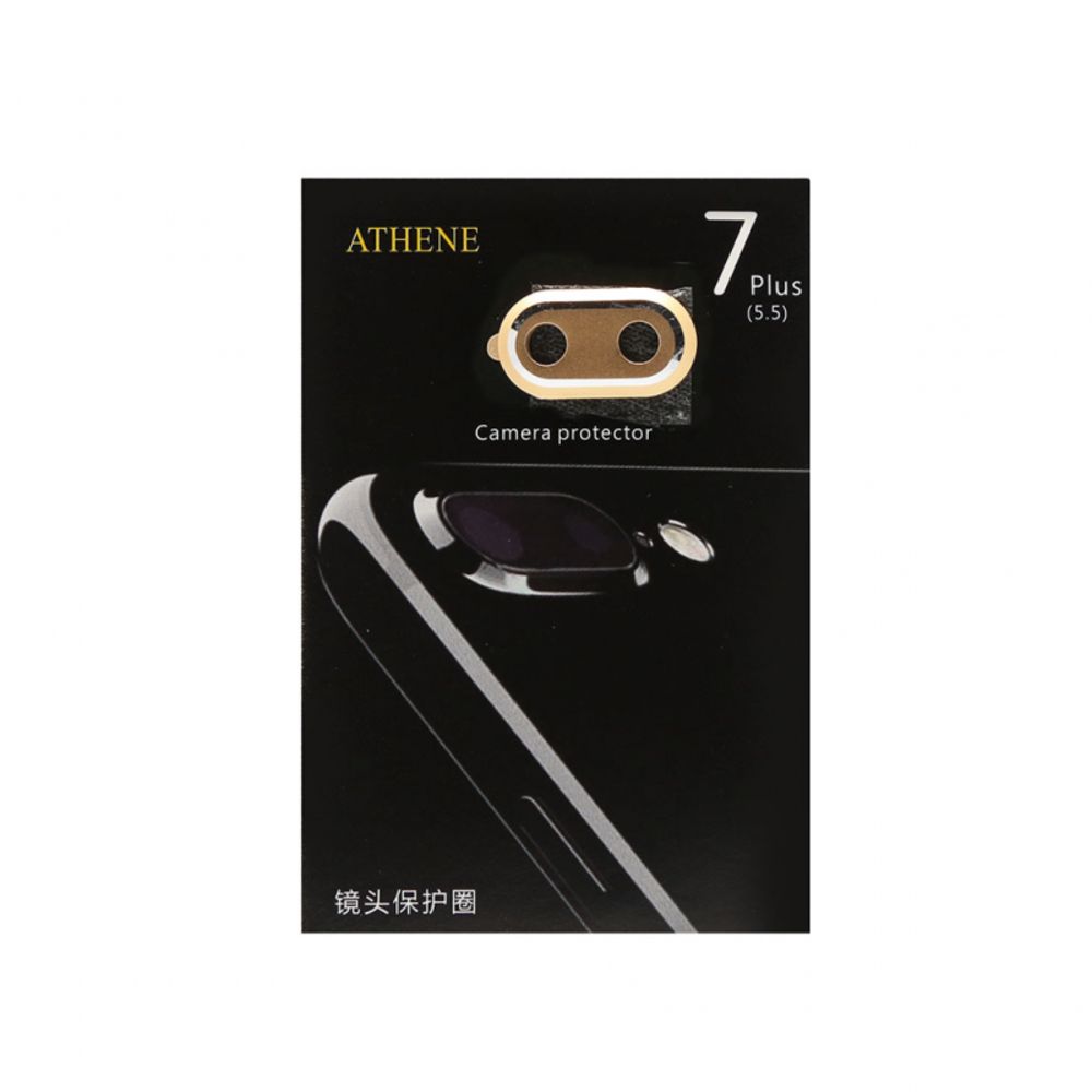 Zaštitno staklo za Apple iPhone 7 Plus — Metalna zastita kamere, zlatna