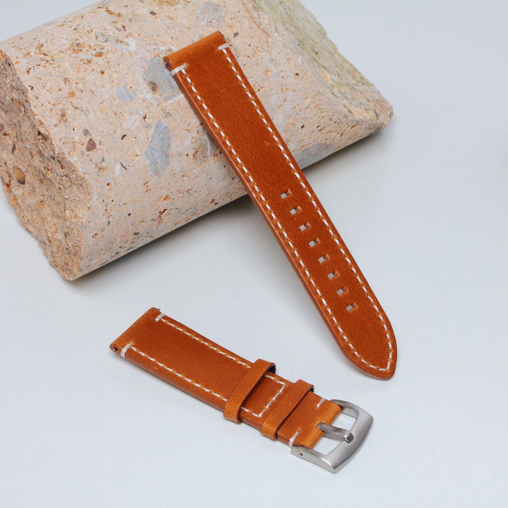 Pametni sat — Narukvica elegant kozna za smart watch 22mm, braon