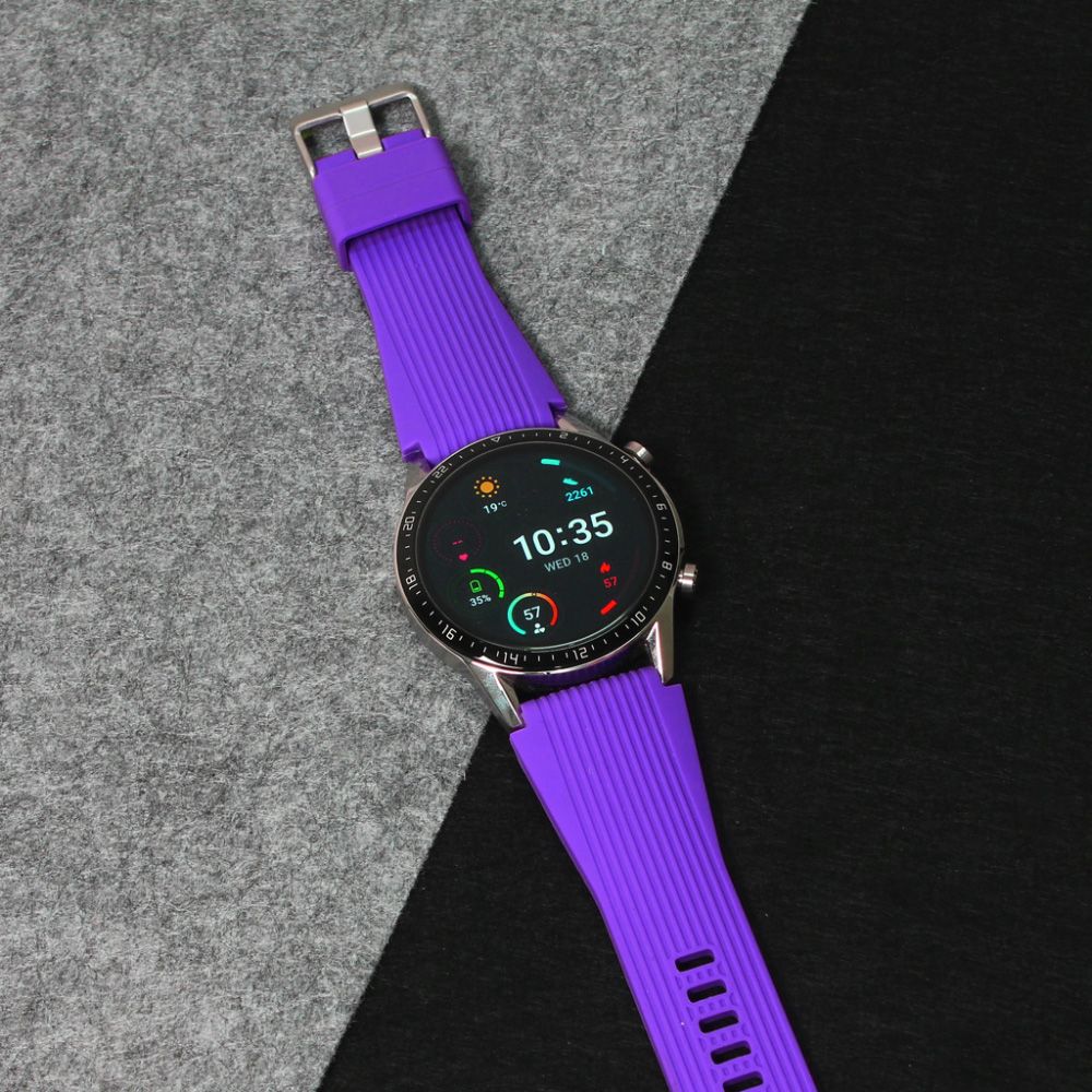 Pametni sat — Narukvica relief za smart watch 22mm tamno, tamno ljubicasta