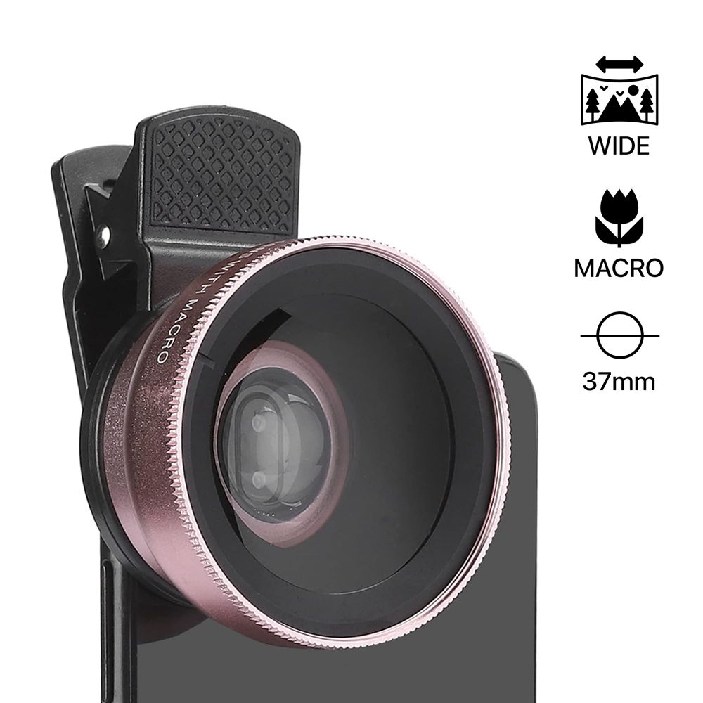 Oprema — Objektiv za mobilni telefon univerzalni 37mm, roze