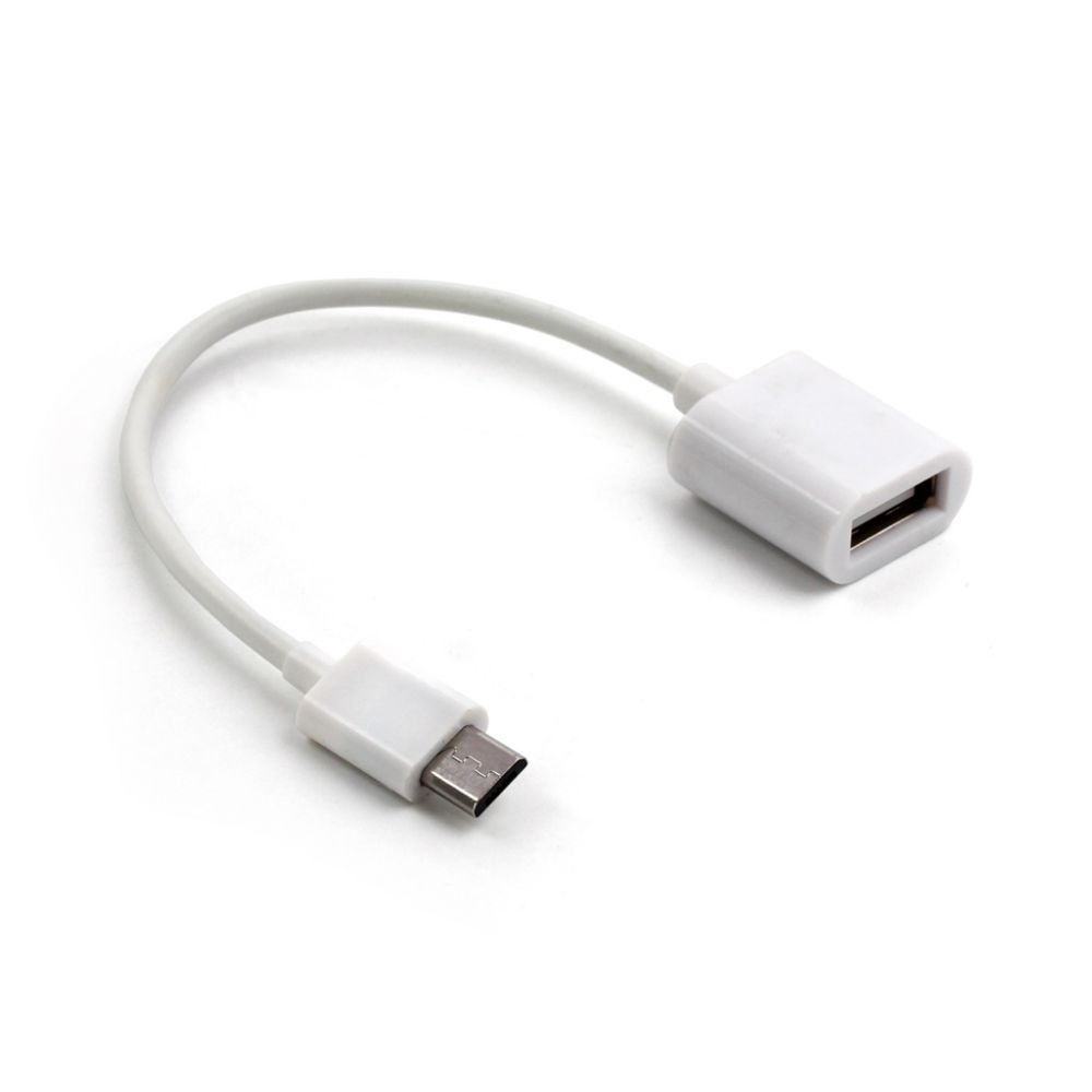 Kabl — OTG micro USB, beli