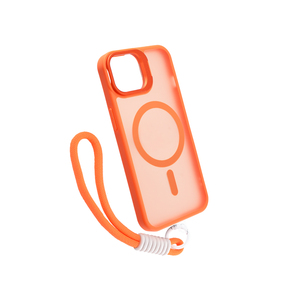 Maska za Apple iPhone 13 — PC Camera Stand Rope Magsafe, narandzasta