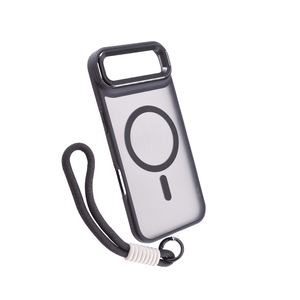 Maska za Apple iPhone 17 Air — PC Camera Stand Rope Magsafe, crna