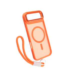 Maska za Apple iPhone 17 Air — PC Camera Stand Rope Magsafe, narandzasta
